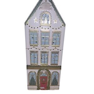 M&S Marks Spencer LED Light Up Cookie Tin House 2023 Christmas Themed Home Tin